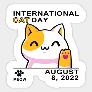 International cat Day "Cat Lovers" Sticker